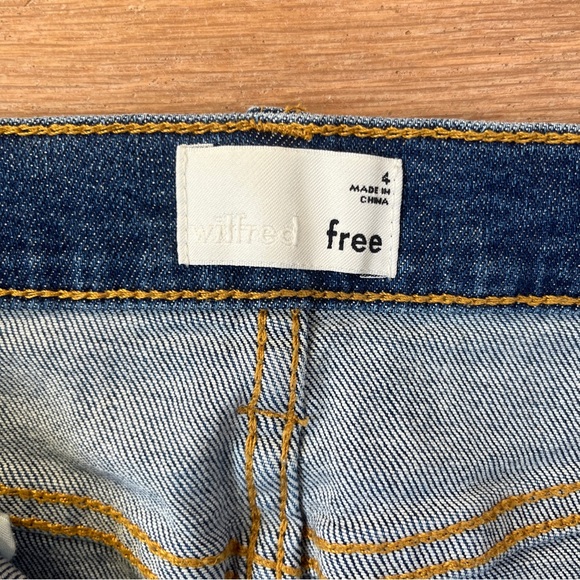 Aritzia Wilfred Free Tanit Denim Mini Skirt Size 4 - Picture 3 of 3